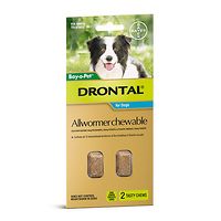 Drontal Allwormer Medium Dogs 10kgs - 2 Chews